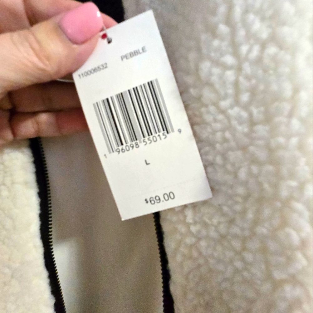 🆕 JUICY COUTURE • Large • Pebble bomber jacket faux fur Fall women's NWT